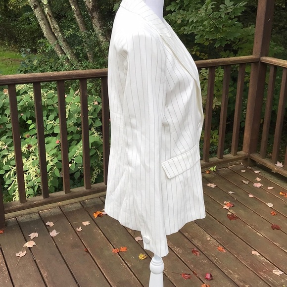 NWT! RACHEL ZOE Size 10 Ecru/Black striped Blazer - Picture 3 of 8